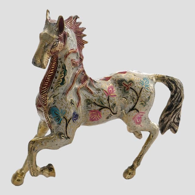Majestic Brass Horse Idol for Energy & Progress