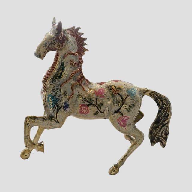 Majestic Brass Horse Idol for Energy & Progress
