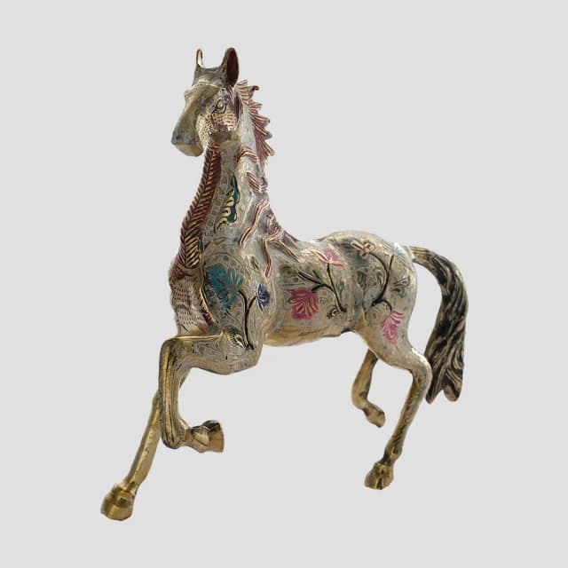 Majestic Brass Horse Idol for Energy & Progress