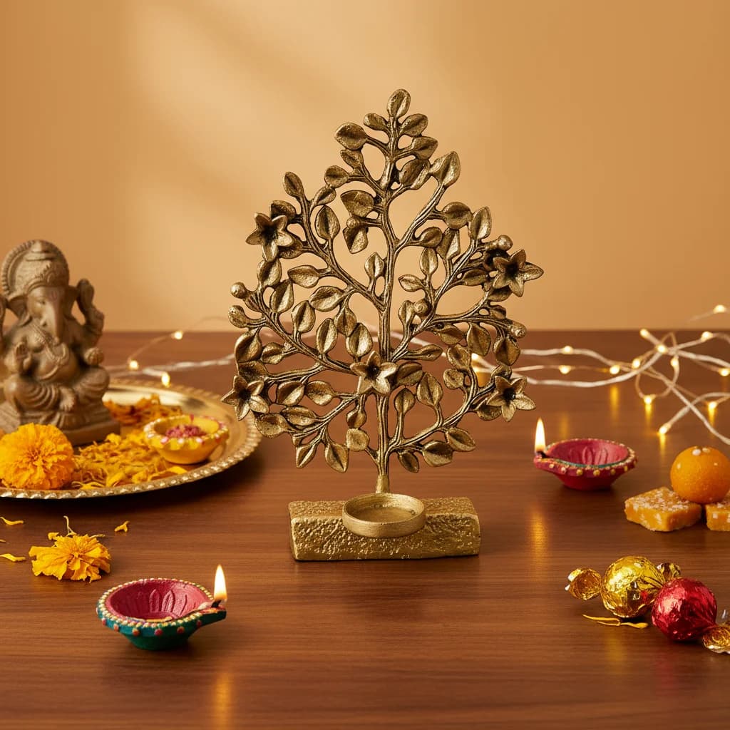 Decorative Brass Tree of Life for Vastu & Home Decor
