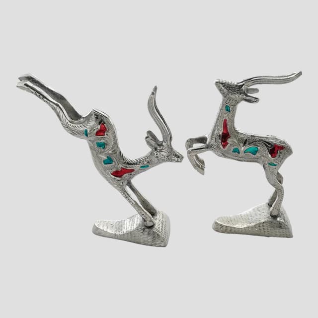 Elegant Brass Running Deer Figurine for Peace & Balance