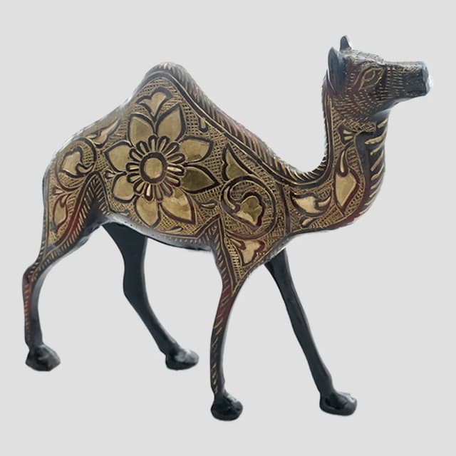 Traditional Brass Camel Idol for Strength & Resilience