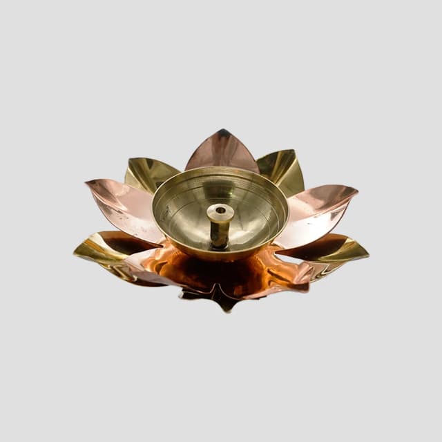 Brass Lotus Diya for Pooja & Festive Décor
