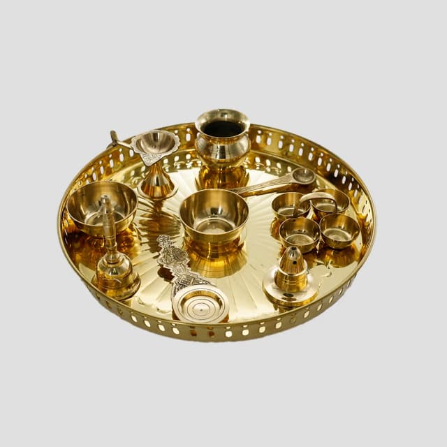 Premium Brass Puja Thali for Puja & Rituals