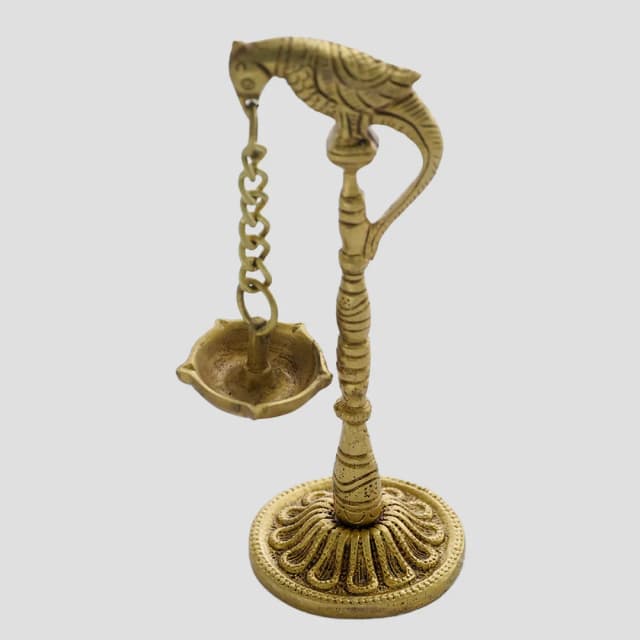Classical Brass Hanging Diya for Puja & Home Decor