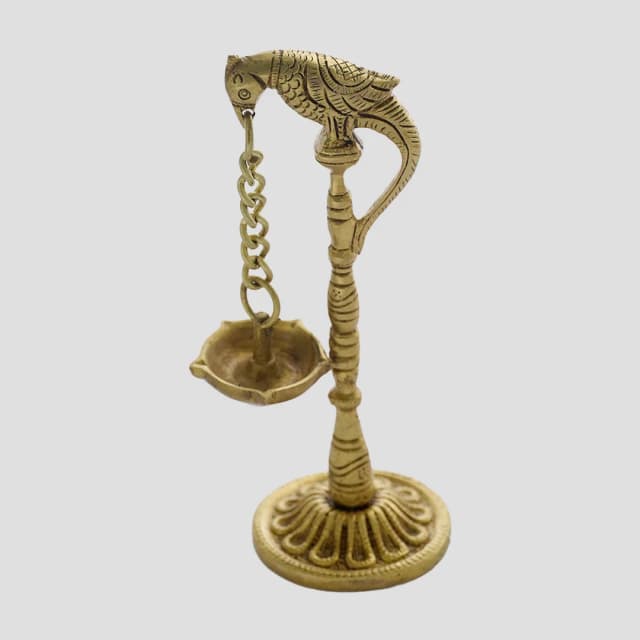 Classical Brass Hanging Diya for Puja & Home Decor