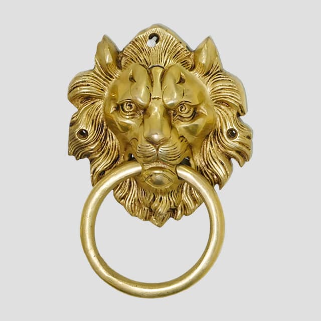 Premium Brass Lion Door Knocker for Main Door & Home Decor