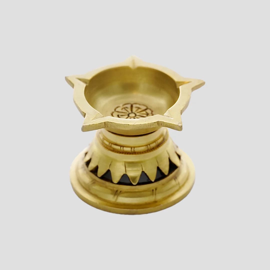 Modern Brass Diya or Candle Stand for Home Décor & Puja