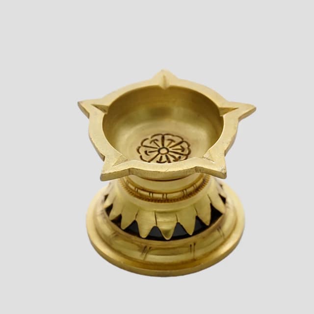 Modern Brass Diya or Candle Stand for Home Décor & Puja